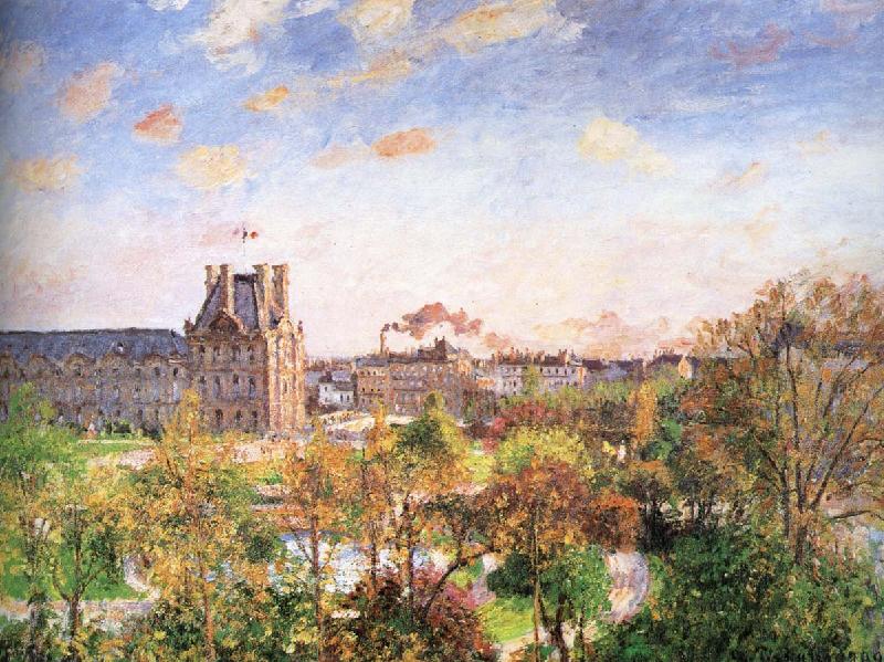 Camille Pissarro Spring garden under the sun oil painting image